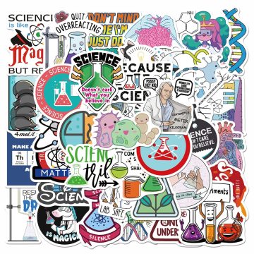 Science and Math Stickers Waterproof Vinyl Decals for Laptop, Car, Suitcase