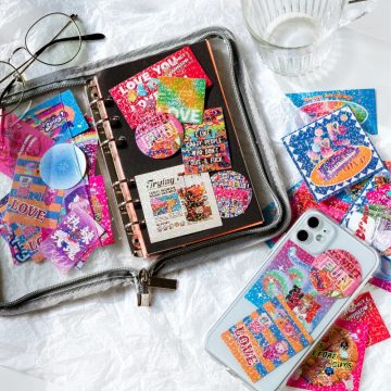 Neon Garden Laser Stickers Scrapbooking & Journal Decoration
