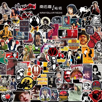 Classic Movie Graffiti Stickers Notebook Luggage Guitar Decals Pulp Fiction Godfather