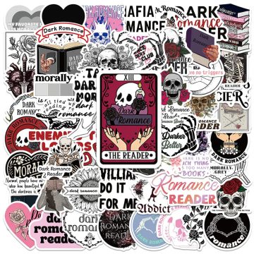 Dark Romance Reader Stickers for Laptop and Book Decor