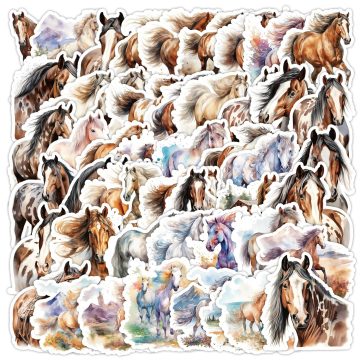 Cartoon Animal Horse Equestrianism Graffiti Stickers for Scrapbooking Electronics