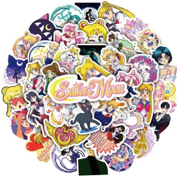 Sailor Moon Anime Graffiti Stickers - Aesthetic Decals for Notebook Helmet
