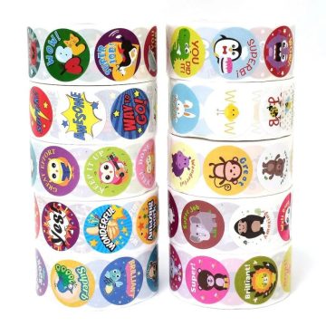 English Cartoon Animal Reward Stickers for Teachers Students