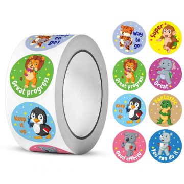 Cute Reward Stickers for Kids School and Teacher Encouragement Labels
