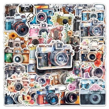 Camera Cartoon Stickers - Aesthetic Decals for Travel Luggage Diary