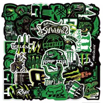 Monster Cartoon Graffiti Stickers - Waterproof Decals for Laptop Guitar Skateboard
