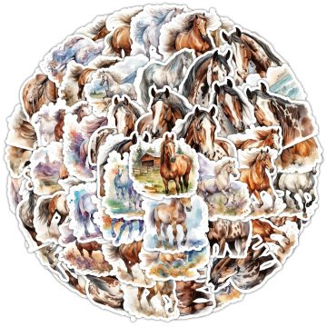 Horse Graffiti Animal Stickers Suitcase Water Bottle Guitar Laptop