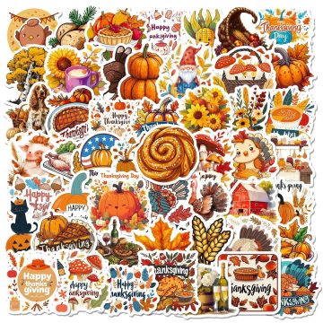 Cartoon Thanksgiving Wheat Graffiti Stickers for Helmet Wall DIY Decoration