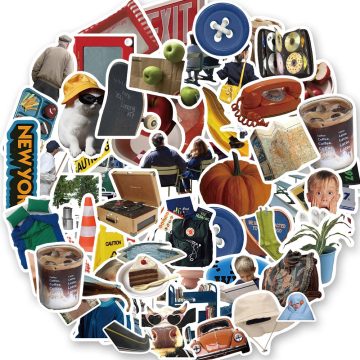 Vintage Ins Cartoon Stickers - Funny Retro Decals for Diary Motorcycle Wall