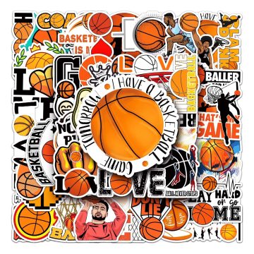 Basketball Cartoon Waterproof Stickers for Skateboard, Snowboard