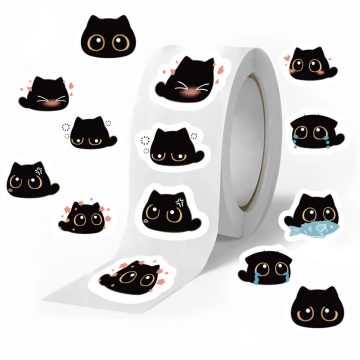 Kawaii Black Cat Stickers for DIY & Decor