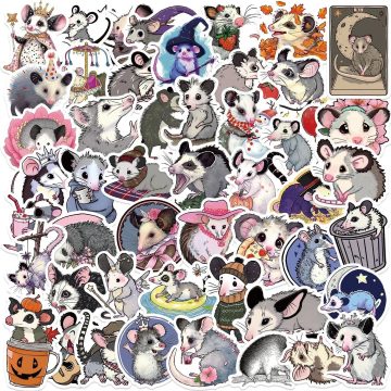 Opossum Kawaii Cartoon Animal Stickers for Fridge Phone Laptop