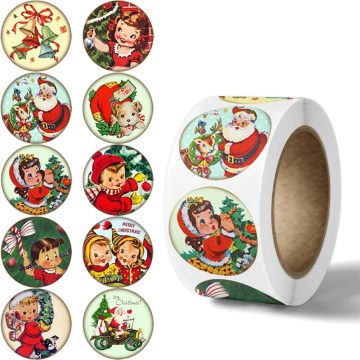 Christmas Thank You Seal Stickers for Cards and Gift Packaging