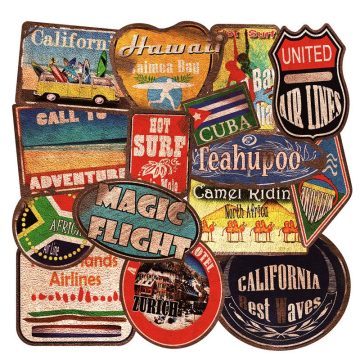 California Beach Surf Stickers - Vintage Graffiti Decals for Skateboard