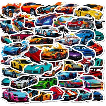 Cute Cool Car PVC Sticker Pack - Aesthetic DIY Korean Stationery Decoration Scrapbooking