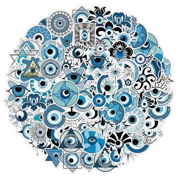 Turkish Evil Eye Graffiti Stickers - Skateboard Motorcycle Waterproof Decals