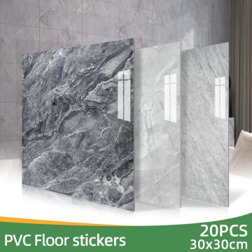 PVC Imitation Marble Floor & Wall Stickers - Waterproof Bathroom Decor