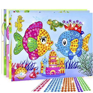 DIY Diamond Crystal Stickers Mosaic Puzzle Craft for Kids