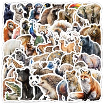 Cute African Animal Stickers for Helmet, Wall, DIY Decoration