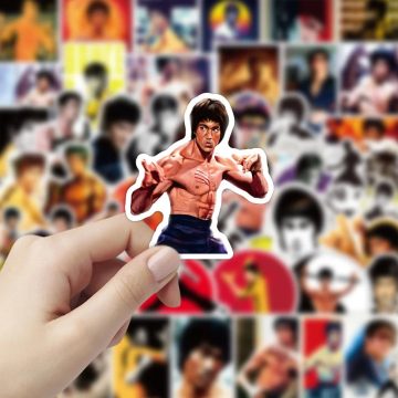 Li Xiaolong China Kung Fu Waterproof Stickers for Laptop Phone Luggage