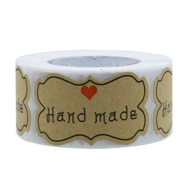 Kraft Paper Stickers Handmade Seal Labels DIY Gift Packaging Holiday Present Cute Stationery