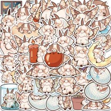 Kawaii Moth Animal Stickers - Scrapbook & Planner Decor