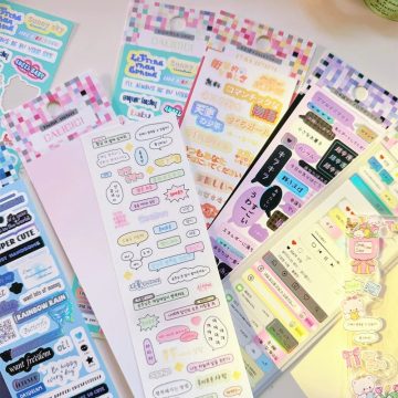 Korean Text Scrapbook Stickers Kawaii Personalized Stationery Decoration