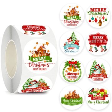 Snowman Christmas Stickers Holiday Gift Box Labels for Baking and Party Use