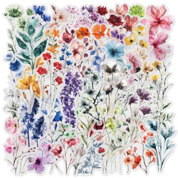 Ink Flower Stickers Transparent PET for Phone & Notebook