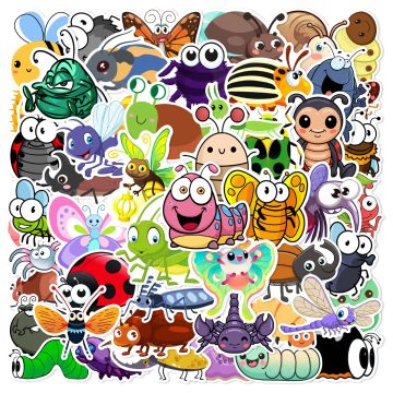 Cute Bug Stickers for Helmet, Wall, DIY Decoration