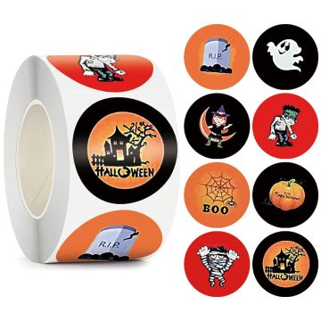 Halloween Ghost Pumpkin Candy Packaging Sealing Labels