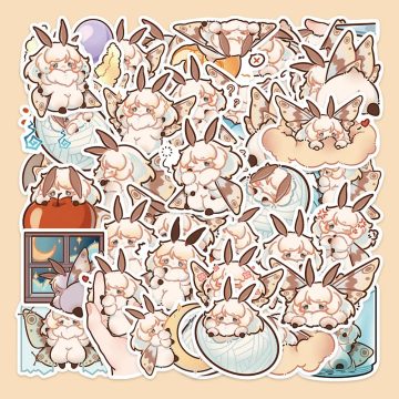 Cute Moth Graffiti Stickers - Wall & Helmet DIY Art