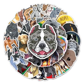 American Bully Pitbull Stickers - Cartoon Dog Decals for Wall Skateboard Laptop Fridge