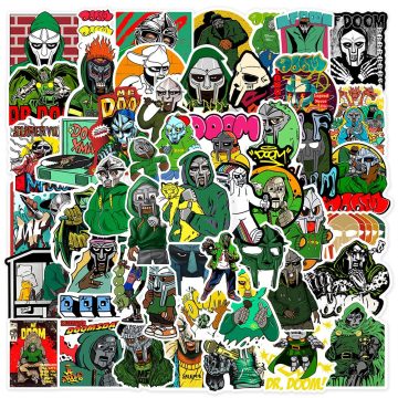 Hip Hop MF Doom Sticker Pack - Rapper Graffiti Decals
