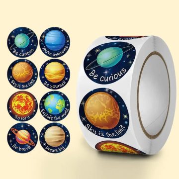 Solar System Planet Space Stickers DIY Sealing Decals Stationery