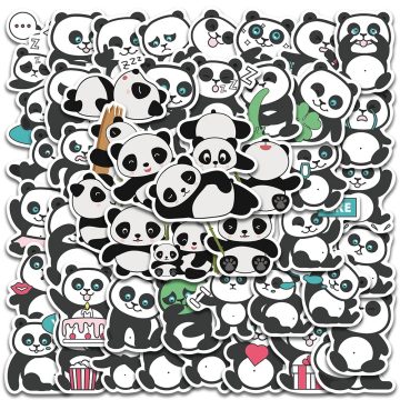 Cute Cartoon Panda Animal Stickers, Kids Toy Vinyl, Waterproof Graffiti for Guitar, Laptop, Phone, Luggage Decals