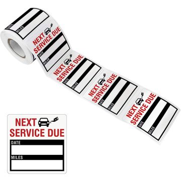 Oil Change Reminder Stickers Adhesive Window Labels for Car Maintenance