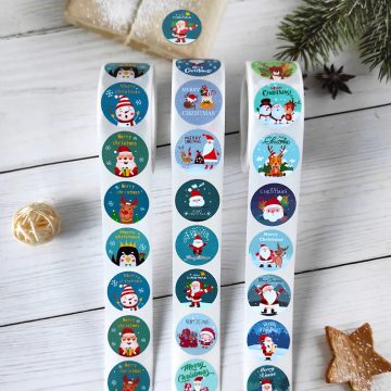 Merry Christmas Santa Claus Stickers Gift Decoration Children Reward