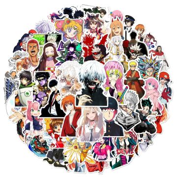 Anime Waterproof Stickers Durable Vinyl Decals for Motorcycle, Laptop