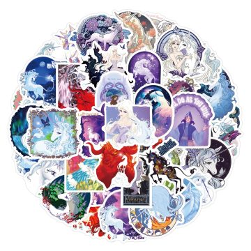 The Last Unicorn Sticker Pack - Fantasy Cartoon Decals