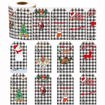 Christmas Gift Name Tag Stickers for Holiday Wrapping and DIY Decoration