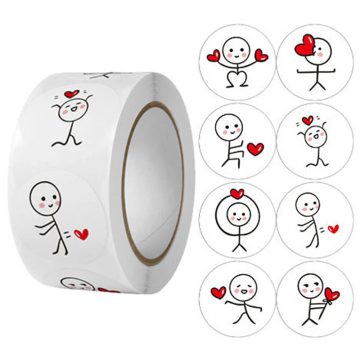 Love Stickers for Valentine's Day and Wedding Gift Packaging