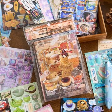 Vintage Japanese Die Cut Stickers - Food & Journal Decoration