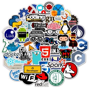 Kawaii Programming PVC Stickers - Aesthetic Stationery for Laptop, Sketchbook