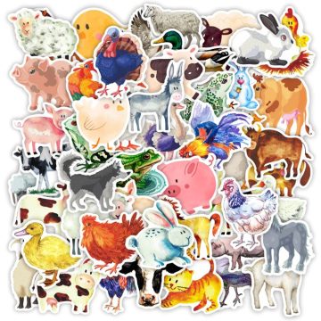 Kawaii Animal Toy Cartoon Stickers - Waterproof DIY Decals for Phone, Luggage, Car