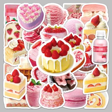 Cake and Dessert Graffiti Stickers for Wall and DIY Decoration