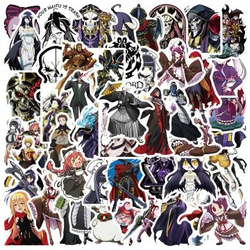 Overlord Anime Stickers Momonga and Albedo Vinyl Decals for Laptop, Motorcycle