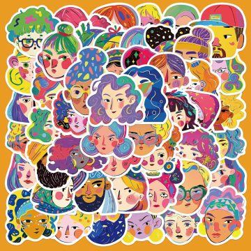 Colorful Abstract Graffiti Stickers for Helmet, Wall, and Desktop Decoration