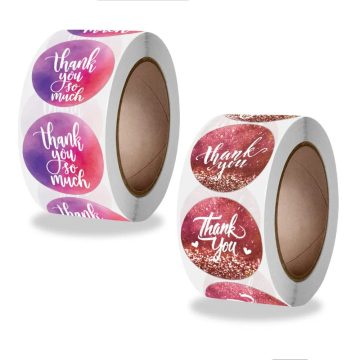 Powder Sealed Thank You Sticker for Holiday Party Decorations