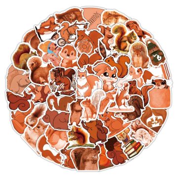 Cartoon Squirrel Nuts Scrapbook Stickers DIY Craft Decal